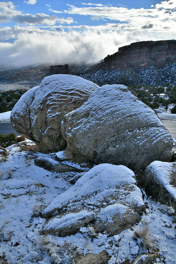 Snowy Morning at Colorado National Monument Photograph by Ray Mathis