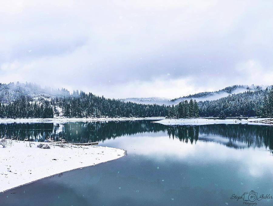 Snowy Morning at the Lake Photograph by Steph Gabler