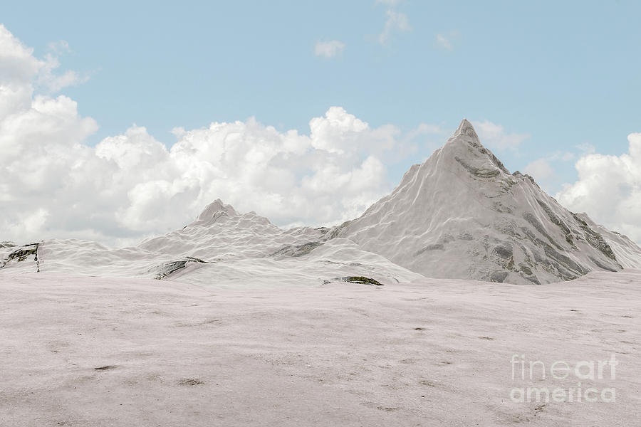 Snowy Mountain 007 Digital Art by Clayton Bastiani