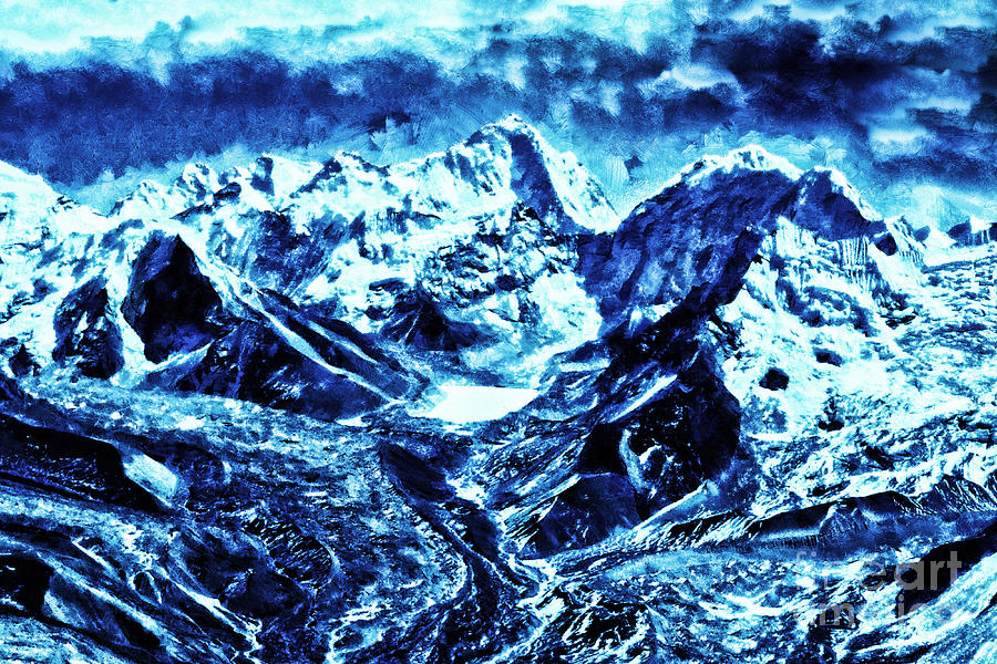Snowy mountains on moonlit night by Odon Czintos Snowy mountains on moonlit night by Odon Czintos