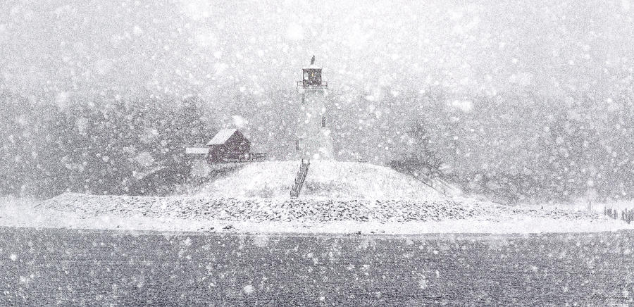 Snowy Mulholland Point Lighthouse Photograph by Marty Saccone
