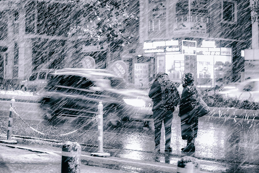 Snowy Night Photograph by Afshin Saeidinia