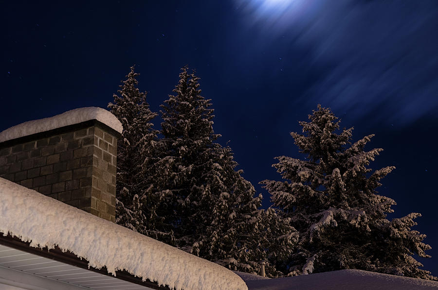 Snowy Night Photograph by Randy Hall