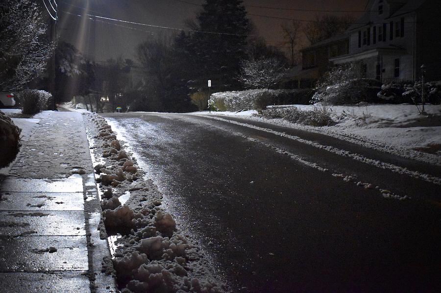 Snowy Noir Sidewalk Photograph by Doug Swanson - Fine Art America