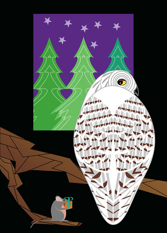 Owl Digital Art - Snowy Owl by Marie Sansone