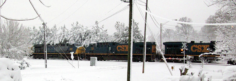 Snowy Rails Day Photograph by Belinda Landtroop