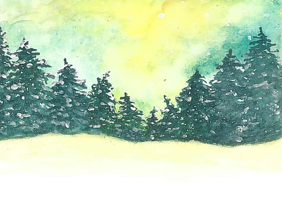 Snowy Silence Painting By Cheryl Dinsdale 