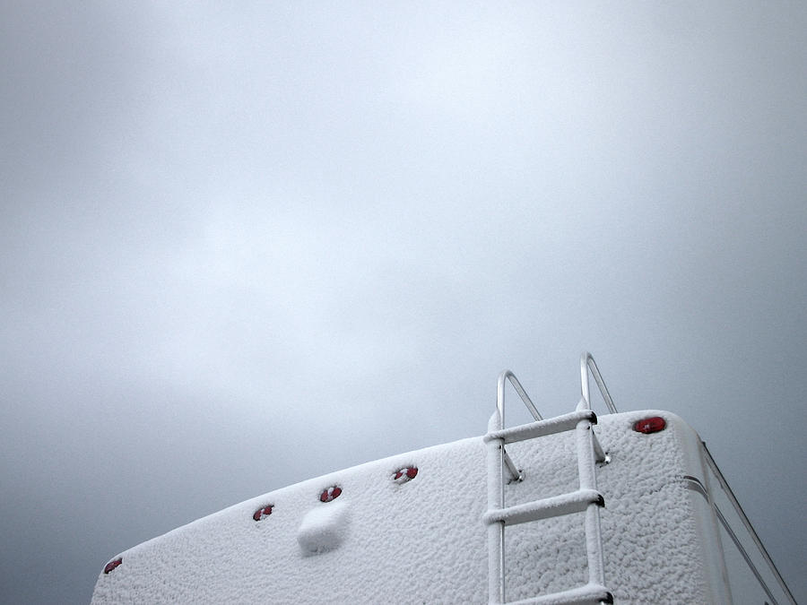 Snowy Vehicle And Its Ladder Photograph by Bill Hornstein