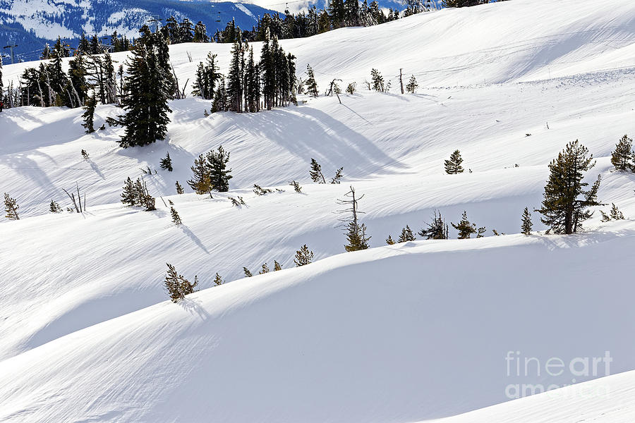 Snowy mountain rolling hillside Photograph by Robert C Paulson Jr