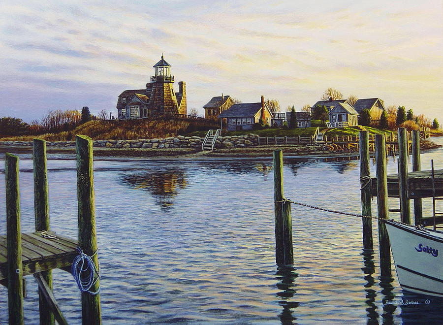 Snug Harbor Light Painting by Bruce Dumas