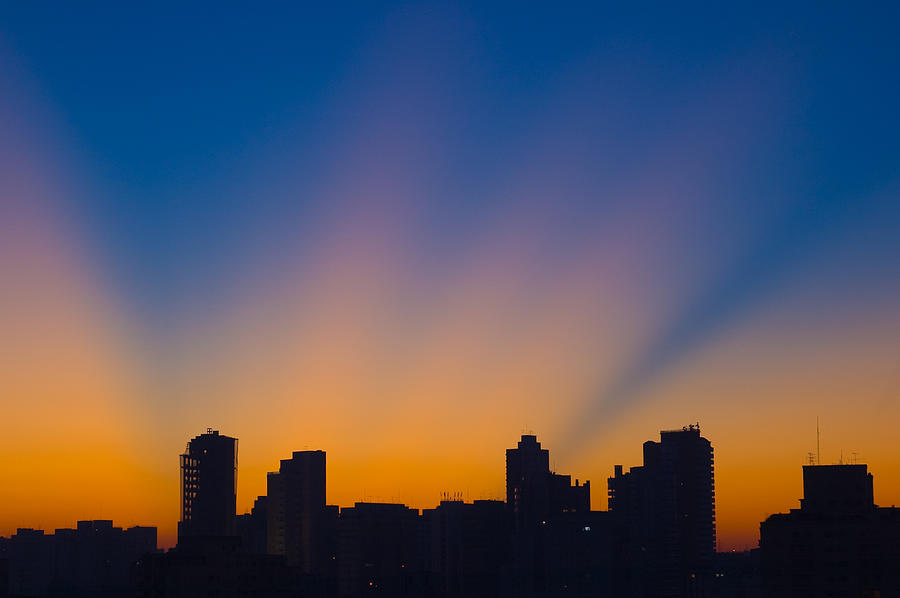 São Paulo City Dawning Photograph by Flavio Coelho
