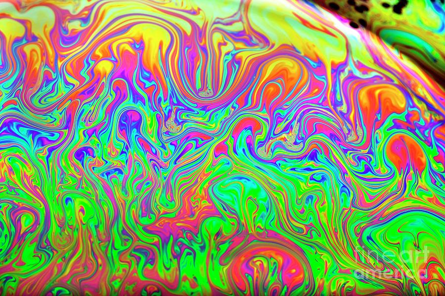 Soap Bubble Film Iridescence Photograph by Dr Keith Wheeler/science Photo Library