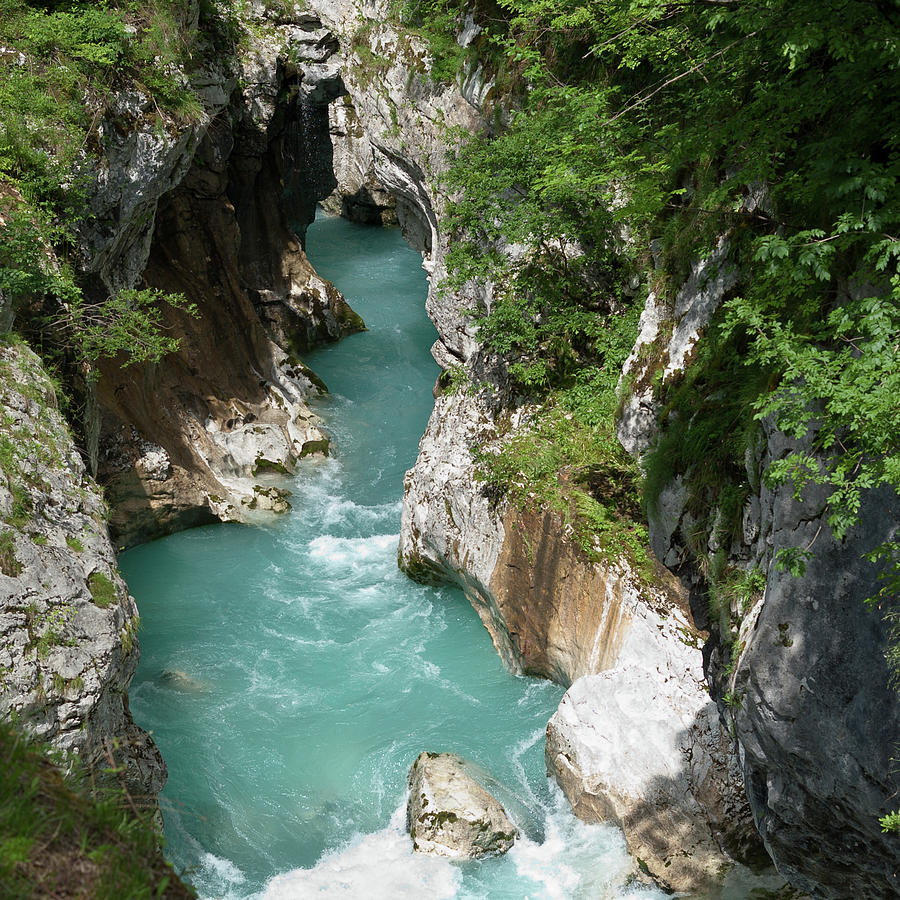 Soca River Slovenia Ravine Photograph by Hiphunter