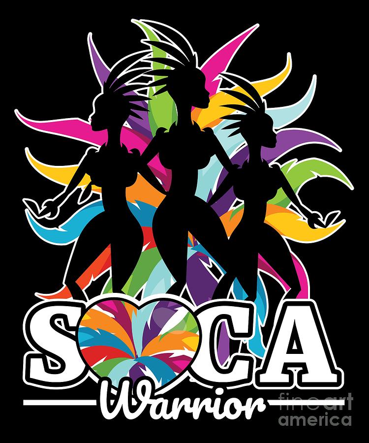 Soca Warrior design Party Gift for Carnival Music and Wining Caribbean Reggae Dancehall Culture Wine and Grind Digital Art by Martin Hicks