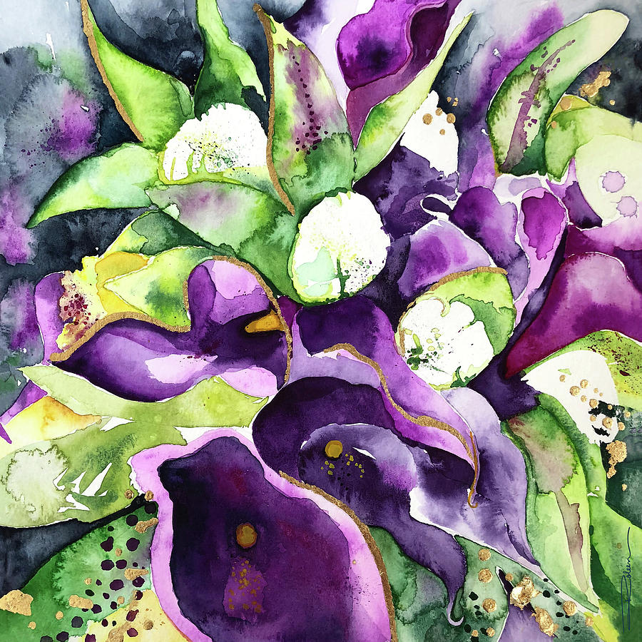 Flower Painting - SoCal Callies by Roleen Senic