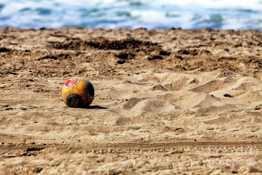Soccer Ball at Zuma Beach in Malibu Photograph by John Rizzuto