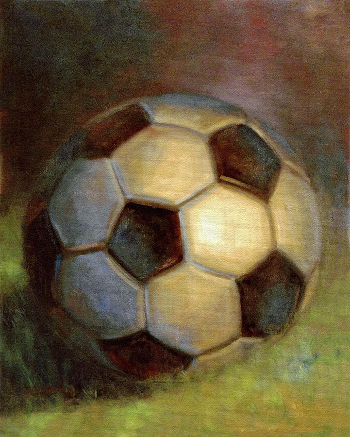 Soccer Ball Painting by Hall Groat Ii