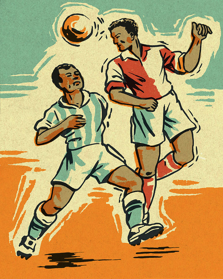 Soccer Players Drawing by CSA Images - Fine Art America