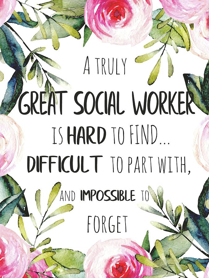 Social Worker Thank You Note Digital Art by Magdalena Walulik Pixels