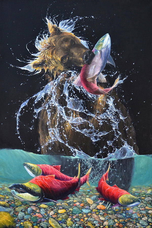 Wildlife Painting - Sockeye by James Corwin Fine Art