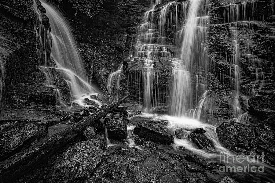Soco Falls in Black and White Photograph by Laurinda Bowling