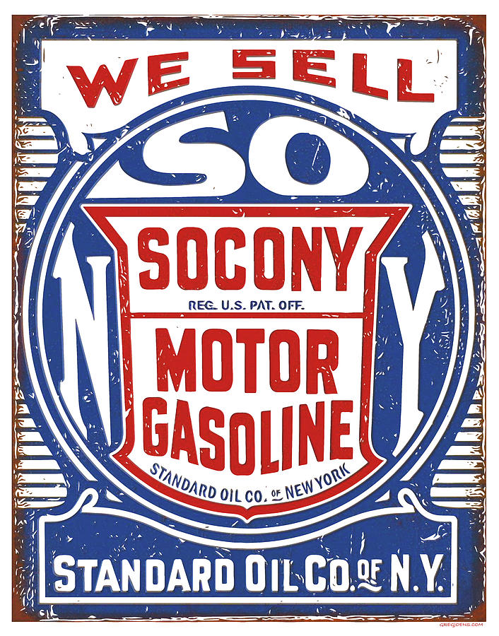 Socony Oil Sign Digital Art
