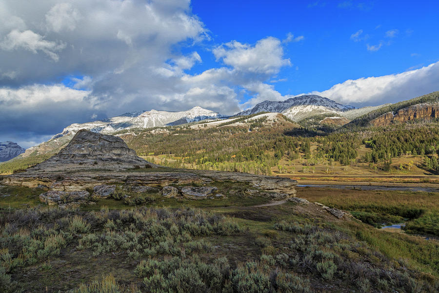 Mountain Photograph - Soda Butte In Yellowstone by Galloimages Online