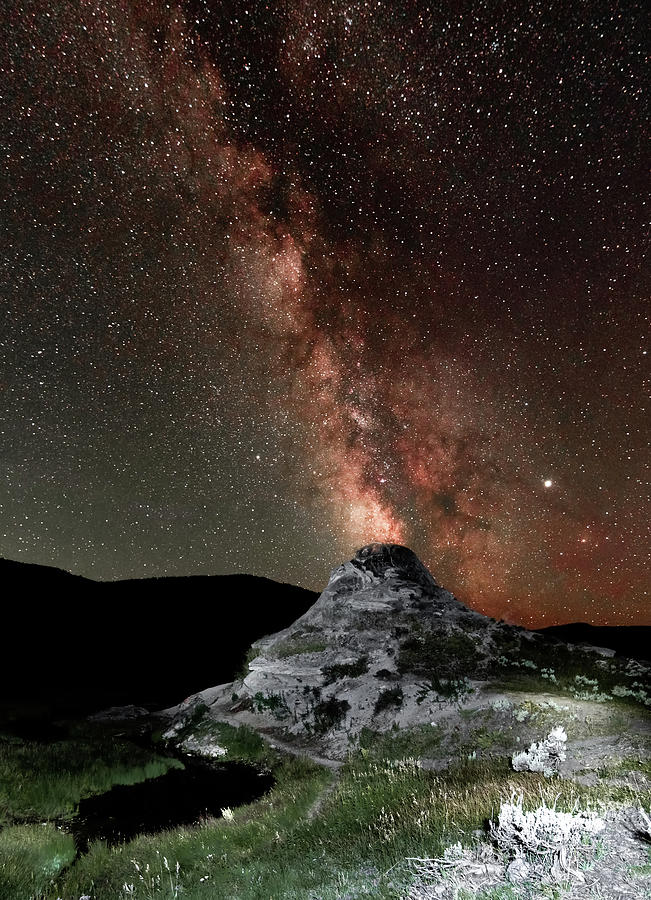 Soda Butte With Milky Way In Lamar Valley Photograph by Alex Grichenko