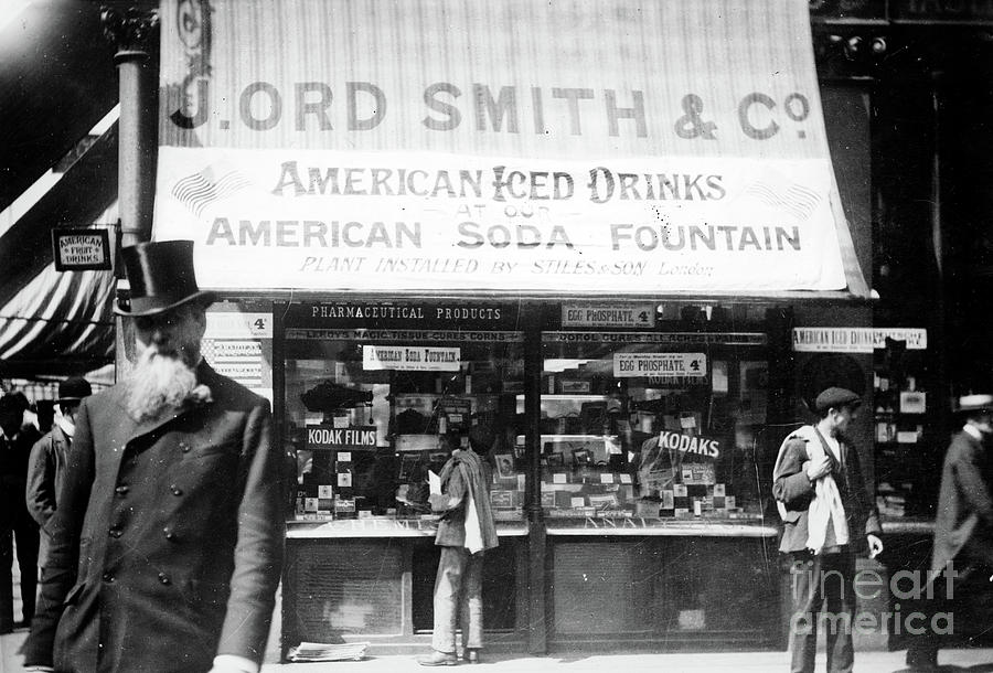 SODA FOUNTAIN, c1910 Photograph by Granger