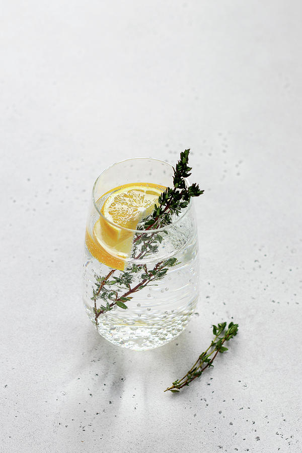 Soda With Lemon And Thyme Photograph by Yulia Shkultetskaya