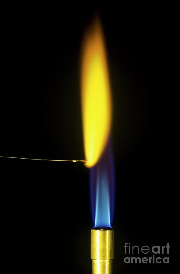 Sodium Chloride Burns With A Bright Yellow Flame Photograph by Martyn F. Chillmaid/science Photo Library
