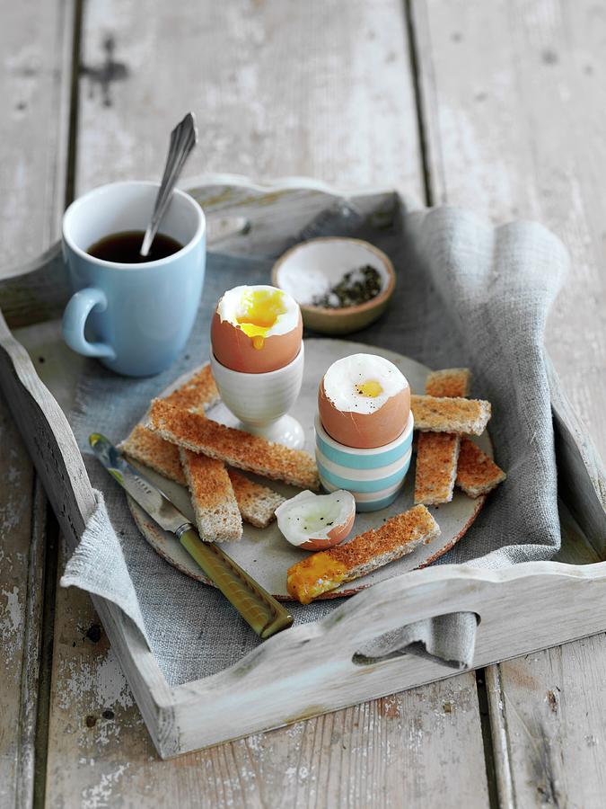 Soft-boiled Dippy Eggs With Soldiers For Breakfast Photograph by Gareth Morgans