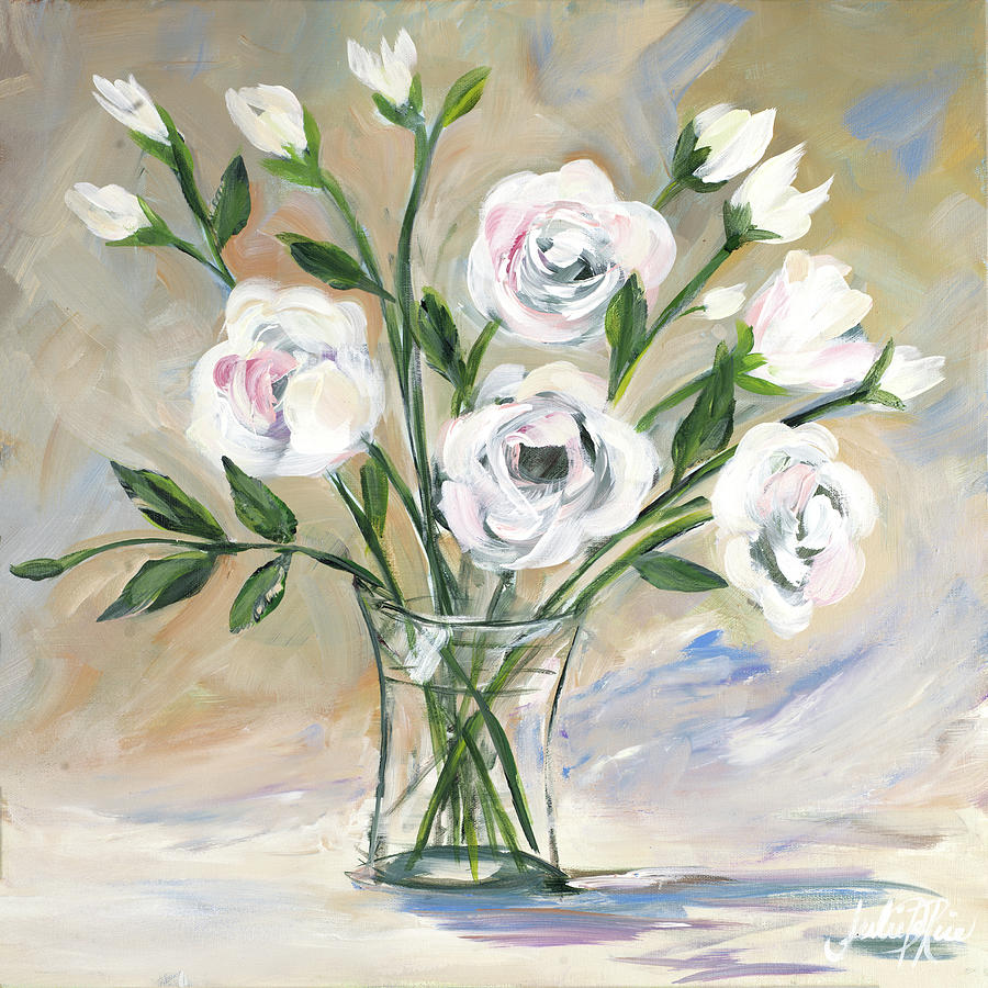 Vase Painting - Soft Bouquet by Julie Derice