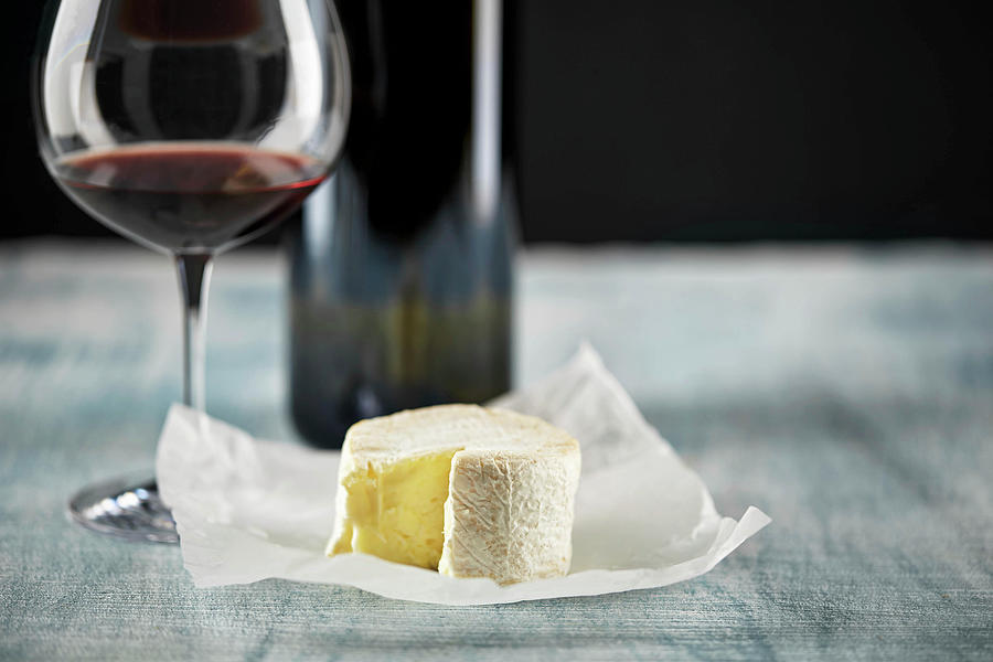 Soft Cheese And Red Wine Photograph by Herbert Lehmann