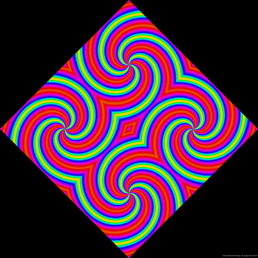 Soft Colorful Twirl Design Digital Art by George Art Gallery