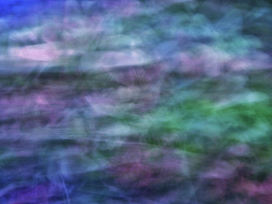 Soft flowing abstract background with purples, blues and green lines and shapes Photograph by Teri Virbickis