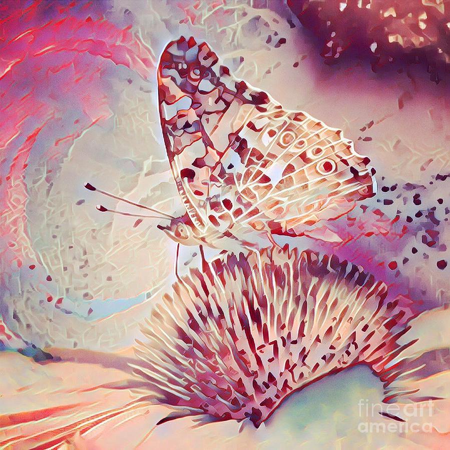 Soft Glow Butterfly Digital Art