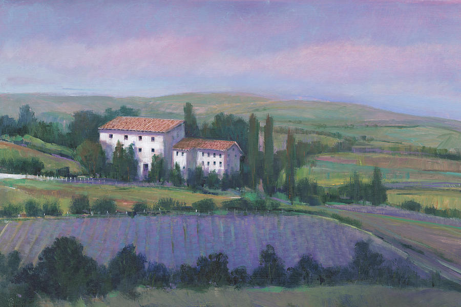 Countryside Painting - Soft Lavender Fields I by Tim Otoole