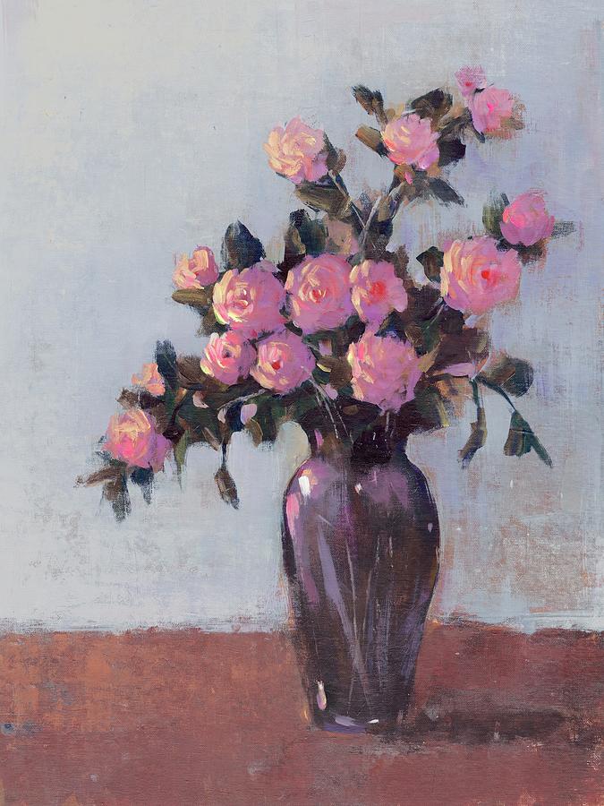 Soft Lit Roses I Painting by Tim Otoole - Fine Art America