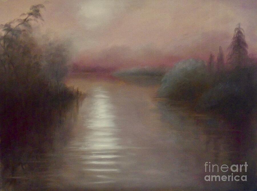 Nature Painting - Soft Morning Light, 2023,  Landscape Water by Lee Campbell