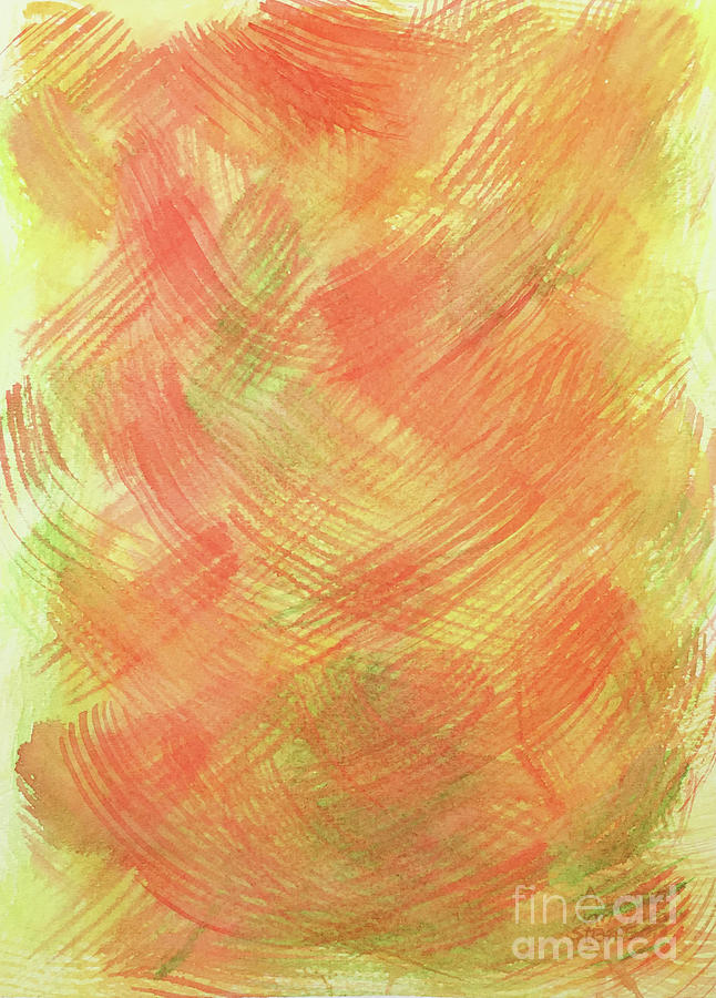 Soft Orange Colors 2 Painting by Annette M Stevenson