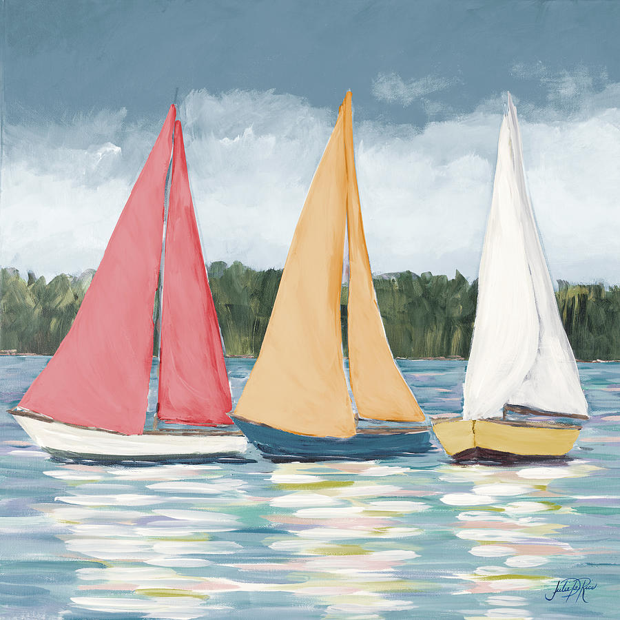 Soft Painting - Soft Pastel Sails by Julie Derice