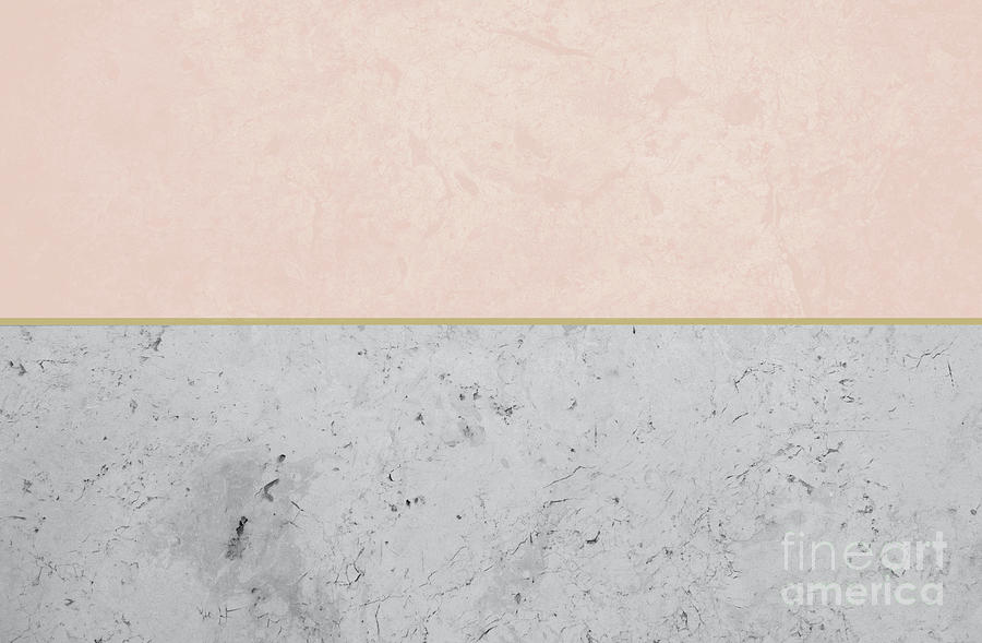 Abstract Mixed Media - Soft Peach Meets Light Gray Concrete #1 #decor #art by Anitas and Bellas Art