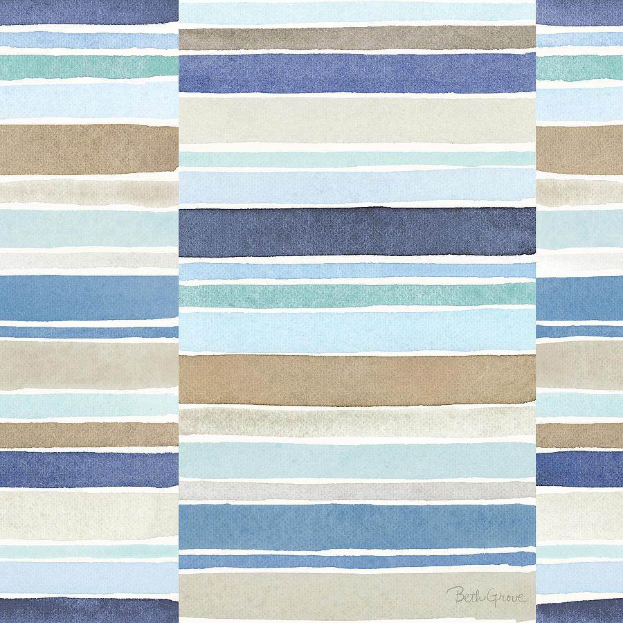 Pattern Mixed Media - Soft Shores Pattern Vi by Beth Grove
