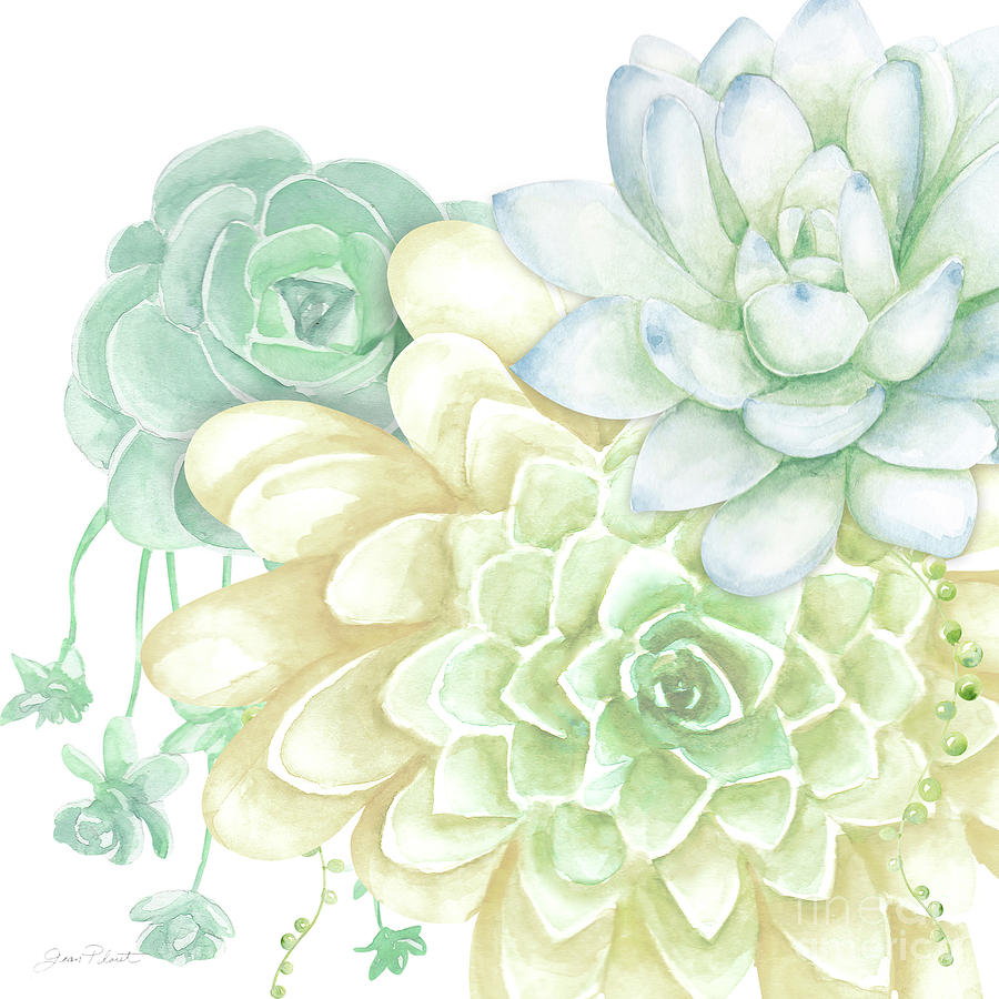 Soft Succulents B Painting by Jean Plout