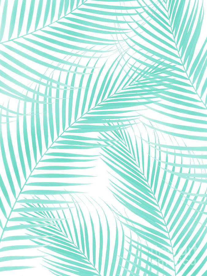 Soft Turquoise Palm Leaves Dream - Cali Summer Vibes #2 #tropical # ...