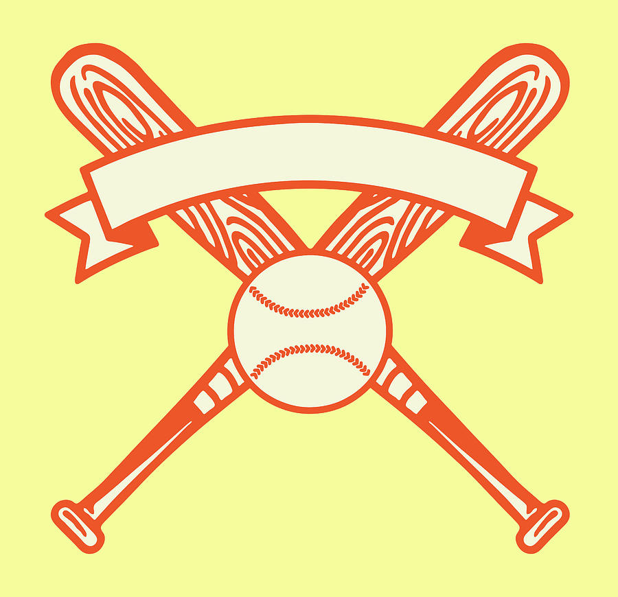 Baseball Drawing - Softball Banner by CSA Images