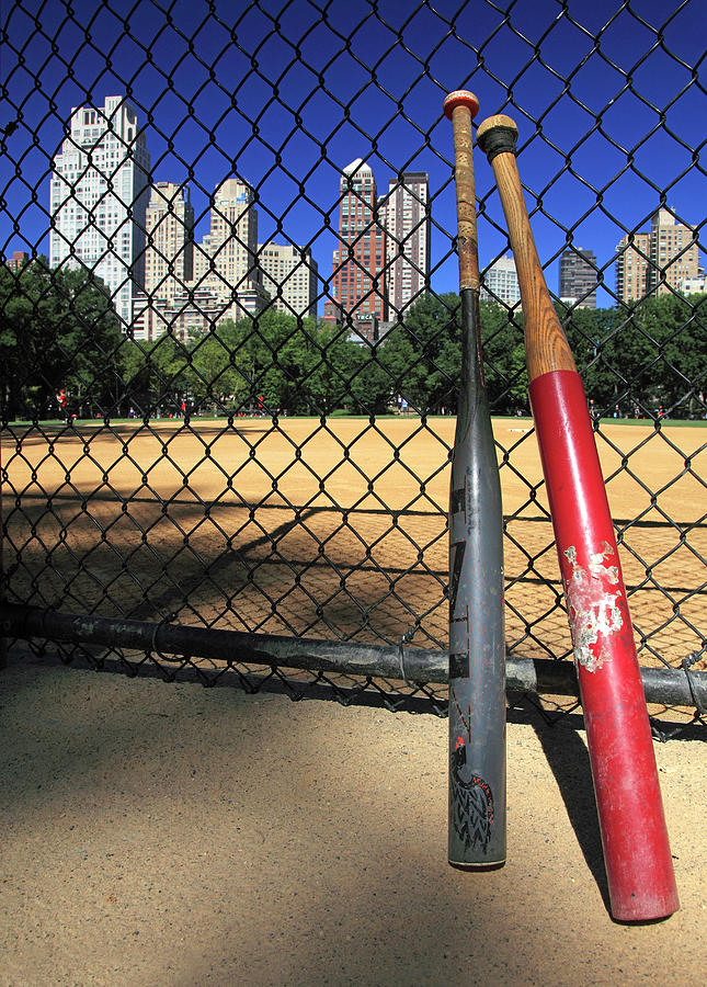 Softball Field In Central Park, Nyc Digital Art by Davide Erbetta