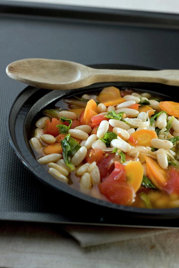Soissons Bean, Carrot And Tomato Stew Photograph by Adam