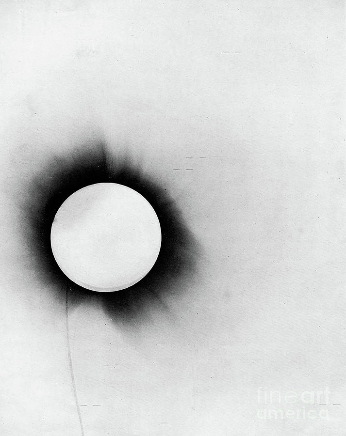 Solar eclipse Photograph by Arthur Stanley Eddington
